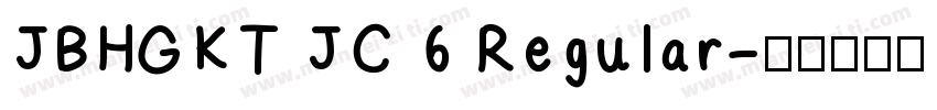 JBHGKT JC 6 Regular字体转换